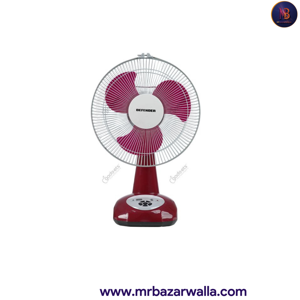Defender Charger Fan 12 Inch Super Fast Rechargeable Fan in Bangladesh